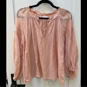 Soft pink silk blouse